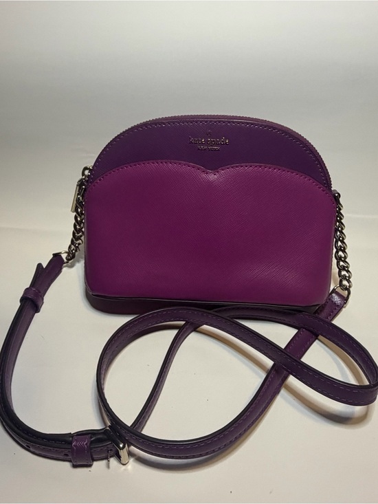 kate spade Handbags - Kate Spade Small Payton Domed Crossbody Pink Purple Colorblock Saffiano LIKE NEW